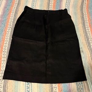 Vintage Liz Claiborne black linen pencil skirt